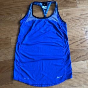 Nike dri-fit purple workout racer back tank mesh